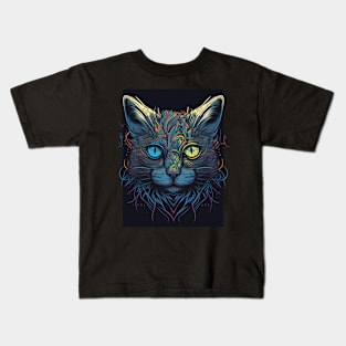 Astronaut Cat Space Cat Galaxy Kitten Kids T-Shirt